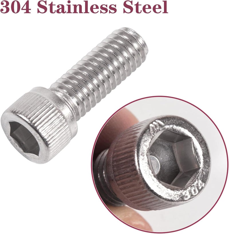 BEONEO SBC Exhaust Header Bolt Kit Stainless Steel 3/8-16x1 Bolts Compatible with Chevrolet V8 Small Blocks 265 283 305 327 350 383 400 Gen I & II 92-97 LT1 LT4 TPI TBI 96-98 Vortec 5.0L 5.7L - Image 4